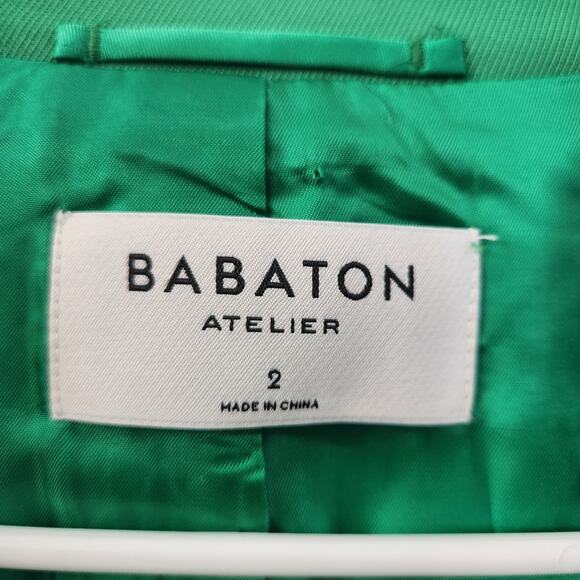BABATON Atelier‎ Aritzia Vogue Oversized Blazer 2/M Green Preppy Career Office - Picture 3 of 9
